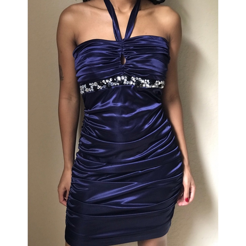🦋 Satin Midnight Blue Dress 🦋